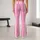 Pink and White Vertical Stripes for Yoga, Pilates, and Everyday Activewear for Women Leggings - 10