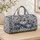 Blue-and-White Toile Pumpkins and Vines for Autumn Getaways and Cozy Fall Travel Quilted Weekend Bag - 4