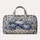 Blue-and-White Toile Pumpkins and Vines for Autumn Getaways and Cozy Fall Travel Quilted Weekend Bag - 6