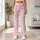 Light Pink Gingham Checks for Yoga, Pilates, Commuting and Everyday Wear Leggings - 11