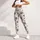 Charcoal Paw Prints on Ivory for Yoga, Pilates, and Everyday Casual Wear Leggings - 5
