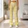 Yellow And White Gingham Checks For Yoga Pilates And Bright Everyday Outfits Leggings - 10