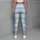 Light Blue Plaid Checks for Yoga Pilates Commutes and Everyday Casual Style Leggings - 6
