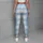 Light Blue Plaid Checks for Yoga Pilates Commutes and Everyday Casual Style Leggings - 5