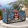 Penguin Holding a Gift in Winter Snow for Cozy Holiday Travel and Seasonal Getaways Quilted Weekend Bag - 5
