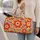 Retro Coral And Orange Flower Rings For Sunny Desert Road Trips And Relaxed Getaways Quilted Weekend Bag - 2