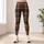Rich Brown Heritage Plaid for Yoga, Pilates, Commuting and Everyday Casual Style Leggings - 6