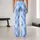 Icy Blue Crosshatch Geometry for Yoga, Pilates, and Everyday City Wear for Women Leggings - 10