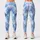 Icy Blue Crosshatch Geometry for Yoga, Pilates, and Everyday City Wear for Women Leggings - 3