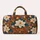 Terracotta Floral Blooms for Coastal Getaways and Relaxed Weekend Travel by the Sea Quilted Weekend Bag - 6