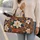 Terracotta Floral Blooms for Coastal Getaways and Relaxed Weekend Travel by the Sea Quilted Weekend Bag - 2