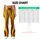 Yellow Brown Vertical Stripes for Yoga Pilates Commuting and Everyday Style Leggings - 7