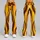 Yellow Brown Vertical Stripes for Yoga Pilates Commuting and Everyday Style Leggings - 9
