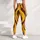 Yellow Brown Vertical Stripes for Yoga Pilates Commuting and Everyday Style Leggings - 4