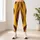 Yellow Brown Vertical Stripes for Yoga Pilates Commuting and Everyday Style Leggings - 6