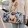Blue-Eyed Siamese Cat Portrait for Stylish Travel and Weekend Getaways for Cat Lovers Quilted Weekend Bag - 2