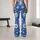 Ivory Wildflower Vines on Cobalt Blue for Yoga, Pilates and Everyday Wear Leggings - 10