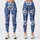 Ivory Wildflower Vines on Cobalt Blue for Yoga, Pilates and Everyday Wear Leggings - 1