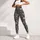 Ivory Rose Sprigs on Charcoal for Yoga, Pilates and Everyday Casual Wear Leggings - 5