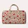 Tiny Red Hearts on Cream for Romantic Garden Mornings and Weekend Getaways Quilted Weekend Bag - 6