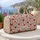Tiny Red Hearts on Cream for Romantic Garden Mornings and Weekend Getaways Quilted Weekend Bag - 5
