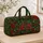 Holiday Holly, Pine and Scarlet Bows for Festive Winter Getaways and Christmas Travel Quilted Weekend Bag - 4