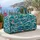 Teal Ocean Waves and Coral Hearts for Beach Days, Coastal Travel, and Summer Getaways Quilted Weekend Bag - 5