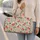 Watermelon and Sage Green Botanicals for Sunny Summer Getaways, Beach Days and Picnics Quilted Weekend Bag - 2