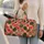 Peach Watermelon And Tropical Leaves For Sunny Orchard Getaways And Beach Escapes Quilted Weekend Bag - 2