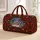Snowy Cottage Wreath with Red Berries for Cozy Winter Holiday Cabin Getaways Quilted Weekend Bag - 1