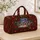 Snowy Cottage Wreath with Red Berries for Cozy Winter Holiday Cabin Getaways Quilted Weekend Bag - 4