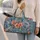 Blue Coastal Wildflowers for Beach Holidays, Travel Getaways and Everyday Escapes Quilted Weekend Bag - 2