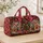 Whimsical Gingerbread Village and Candy Tree for Cozy Christmas Holiday Getaways Quilted Weekend Bag - 4
