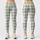 Sage Green Gingham Checks for Yoga Pilates and Everyday Casual Wear Leggings - 1