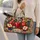 Scarlet Apple Cherry Orchard Harvest for Rustic Weekend Getaways and Autumn Travel Quilted Weekend Bag - 2