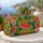 Golden Watermelon and Teal Palm Leaves for Sunny Summer Getaways and Beach Escapes Quilted Weekend Bag - 5