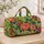 Lime Floral Waves With Coral Blooms for Lakeside Weekend Escapes and Getaways Quilted Weekend Bag - 4