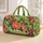 Lime Floral Waves With Coral Blooms for Lakeside Weekend Escapes and Getaways Quilted Weekend Bag - 1