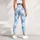 Soft Blue Heart Argyle Checks for Yoga, Pilates, and Everyday Activewear Looks Outdoors Leggings - 5
