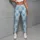 Soft Blue Heart Argyle Checks for Yoga, Pilates, and Everyday Activewear Looks Outdoors Leggings - 6