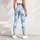Soft Blue Heart Argyle Checks for Yoga, Pilates, and Everyday Activewear Looks Outdoors Leggings - 5