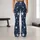 Navy And Ivory Starburst Motifs For Yoga, Pilates, Studio Days, And Everyday Errands Leggings - 10