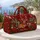 Crowned Reindeer, Gifts and Snowy Fir Trees for Cozy Christmas Winter Getaways Quilted Weekend Bag - 5
