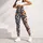 Navy And Tangerine Diamond Checks For Yoga, Pilates, Commuting And Everyday City Style Leggings - 5