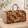 Mustard Rust Heart Checks for Cozy Autumn Getaways and Charming Fall Escapes Together Quilted Weekend Bag - 4