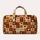 Mustard Rust Heart Checks for Cozy Autumn Getaways and Charming Fall Escapes Together Quilted Weekend Bag - 6