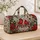 Winter Cardinals, Holly and Pinecones for Cozy Cabin Seasonal Holiday Travel Getaways Quilted Weekend Bag - 4