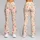 Peach Coral Ditsy Flowers for Yoga, Pilates and Everyday Spring Wear Leggings - 9