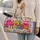 Colorful Gift Bags, Bows and Stars for Festive Holiday Shopping and Weekend Getaways Quilted Weekend Bag - 2
