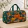 Bright Pumpkin Patch and Curled Vines for Cozy Autumn Getaways and Fall Travel Quilted Weekend Bag - 4